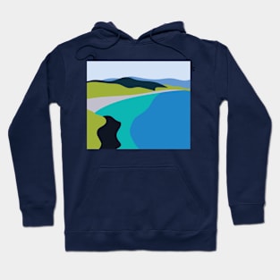 Blue Green Beach Hoodie